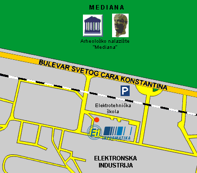 Plan grada - sedište firme u krugu Ei